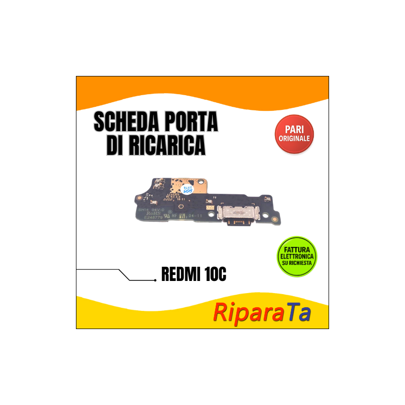 PCB RICARICA CONNETTORE XIAOMI REDMI 10C 220333QAG DOCK MIC PARI ORIGI
