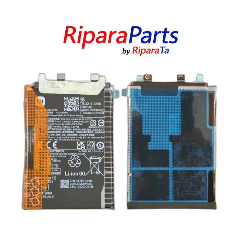BATTERIA BP4B PER XIAOMI 12 Lite 2203129G SERVICE PACK 4300mAh