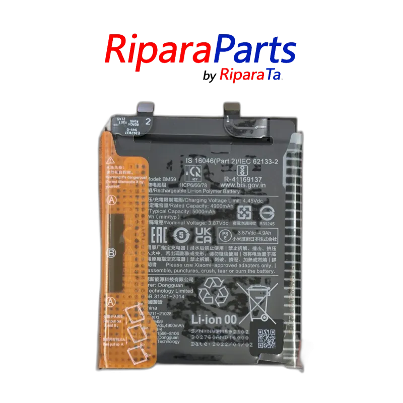 BATTERIA BM59 PER XIAOMI 11T 5G 21091116AI SERVICE PACK 5000mAh