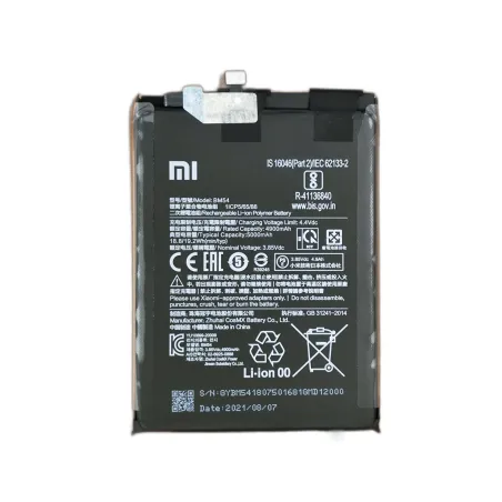 BATTERIA BM54 PER XIAOMI REDMI NOTE 9T 5G ORIGINALE GARANTITO M2007J22G 5000mAh