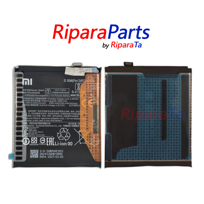 BATTERIA BM4R PER XIAOMI Mi 10 LITE 5G M2002J9G SERVICE PACK 4160mAh