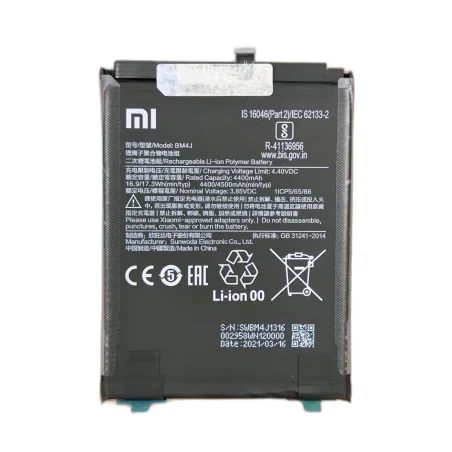 BATTERIA BM4J PER XIAOMI REDMI NOTE 8 PRO M1906G7G SERVICE PACK 4400mAh