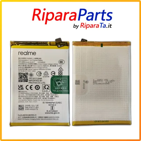 BATTERIA BLP877 ORIGINALE PER REALME 8i / 12x 5G / 9i 5G / C30 31 33 / NOTE 50