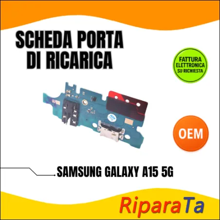 PCB RICARICA CONNETTORE SAMSUNG GALAXY A15 5G/A15/ M15 A156 DOCK MIC+J