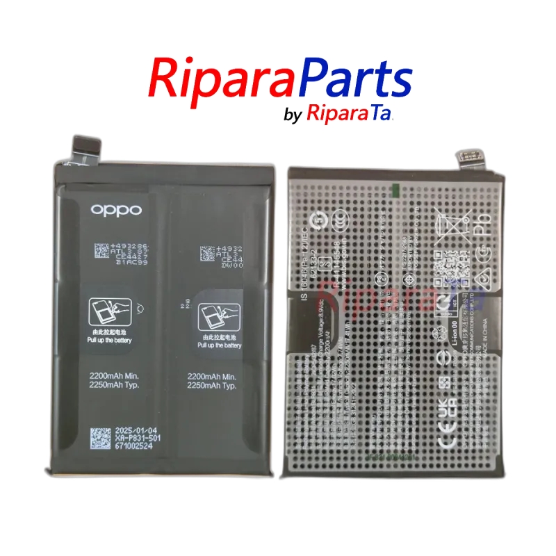 BATTERIA BLP831 ORIGINALE PER OPPO FIND X3 PRO CPH2173 SERVICE PACK 4500mAh
