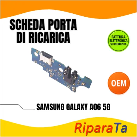 PCB RICARICA CONNETTORE SAMSUNG GALAXY A06 5G A066 DOCK MICROFONO JACK