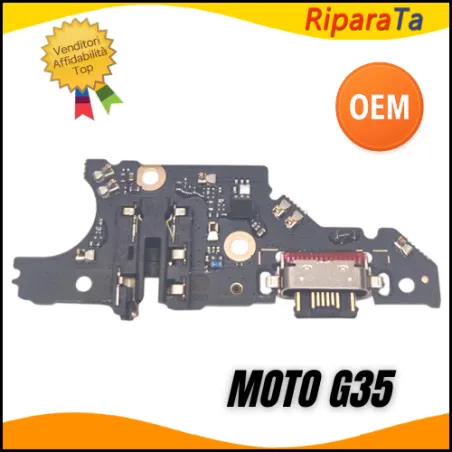 PCB CONNETTORE RICARICA MOTOROLA G35 XT2433-5 DOCK MICROFONO JACK AUDIO OEM