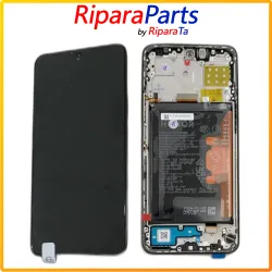 DISPLAY LCD TOUCH FRAME+BATTERIA PER HONOR X8a / 90 LITE CRT-LX1 CRT-NX1 SERVICE PACK NERO