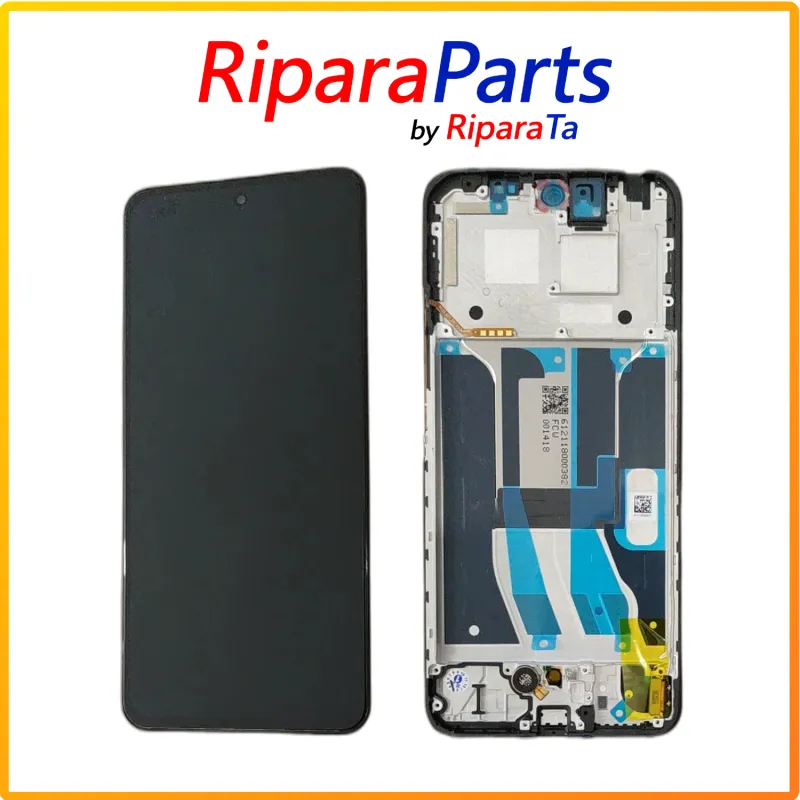 DISPLAY LCD TOUCH FRAME PER REALME 12 4G RMX3871 SCHERMO SERVICE PACK NERO