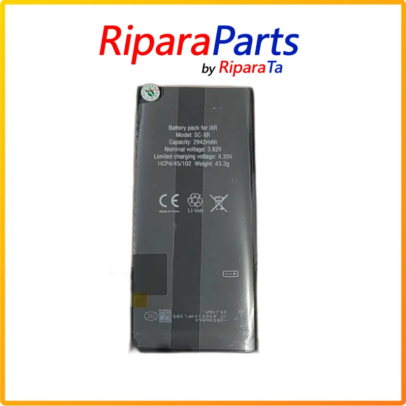 BATTERIA PER APPLE IPHONE XR A1984 ZERO CICLI PARI ORIGINALE 2942mAh