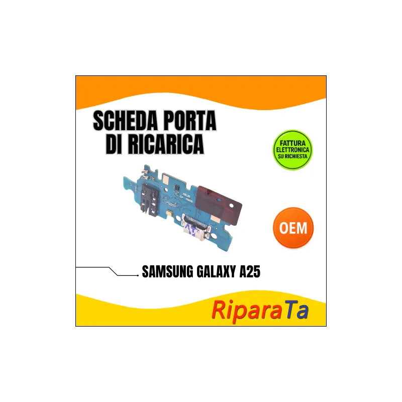 PCB RICARICA CONNETTORE SAMSUNG GALAXY A25 A256B DOCK MICROFONO+JACK A