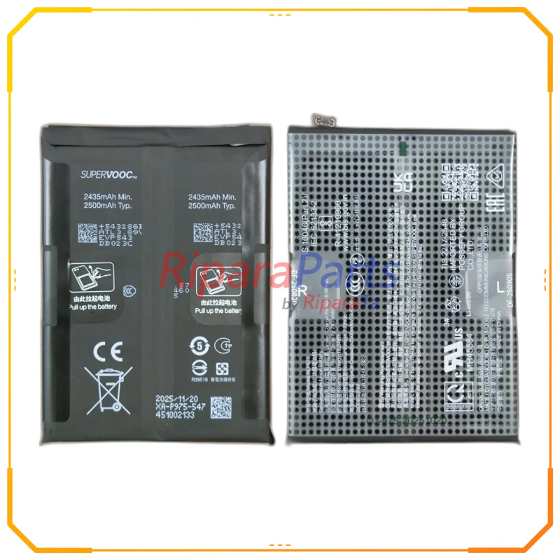 BATTERIA BLP975 ORIGINALE ONEPLUS 11 5G REALME 11 PRO+ RMX3741 5000MAH PROD.2025