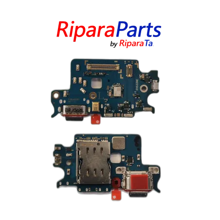 CONNETTORE RICARICA SAMSUNG GALAXY S22 SM-901 ORIGINALE PCB MICROFONO LETTORE SIM