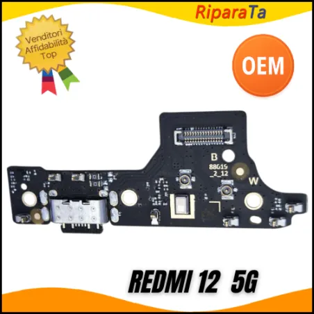 CONNETTORE RICARICA XIAOMI REDMI 12 5G 23076RN8DY 2AFZZRN8DY DOCK PCB MICROFONO OEM