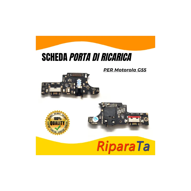 PCB Connettore + Microfono + Jack Audio per Motorola Moto G55 OEM