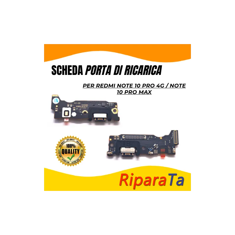 PCB Connettore + Microfono per Xiaomi Redmi Note 10 Pro 4G/ Note 10 Pro Max ORIGINALE