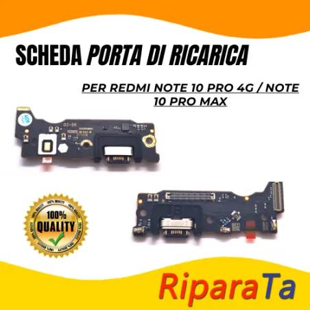 PCB Connettore + Microfono per Xiaomi Redmi Note 10 Pro 4G/ Note 10 Pro Max ORIGINALE