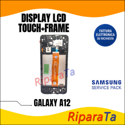 DISPLAY LCD+TOUCH SAMSUNG GALAXY A12 SM-A127 SERVICE PACK ORIGINALE NE