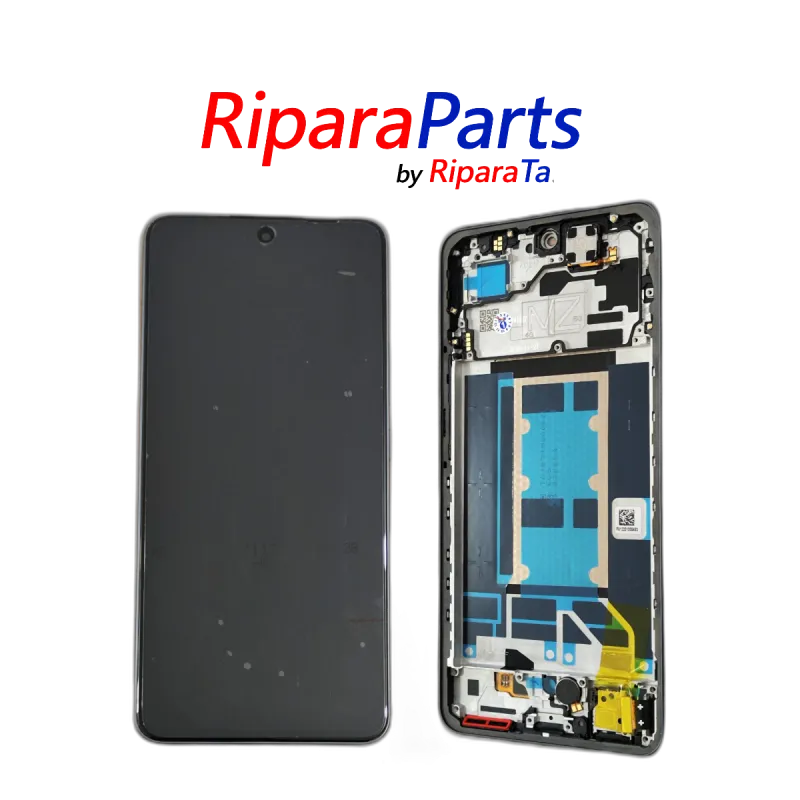 DISPLAY LCD OLED FRAME PER OPPO RENO 13F / 13FS 5G ORIGINALE CPH2699 TOUCH SCREEN GRAPHITE GRIGIO