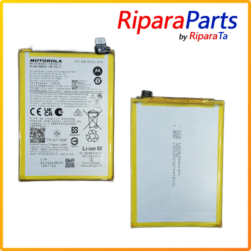 BATTERIA NH50 ORIGINALE PER MOTOROLA MOTO G22/E13/E32/G13/G53/E32s 5000mAh