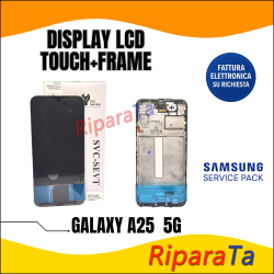 DISPLAY LCD+TOUCH+FRAME SAMSUNG GALAXY A25 5G SM-A256B SERVICE PACK OR