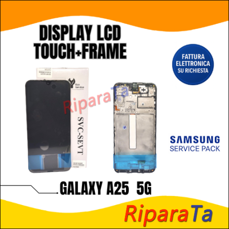 DISPLAY LCD+TOUCH+FRAME SAMSUNG GALAXY A25 5G SM-A256B SERVICE PACK OR