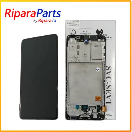 DISPLAY LCD TOUCH+FRAME PER SAMSUNG GALAXY A41 SM-A415 SCHERMO AMOLED NERO