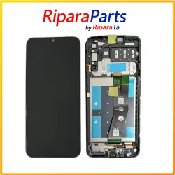 DISPLAY LCD TOUCH FRAME PER SAMSUNG GALAXY A14 SM-A145 SERVICE PACK SCHERMO VETRO NERO