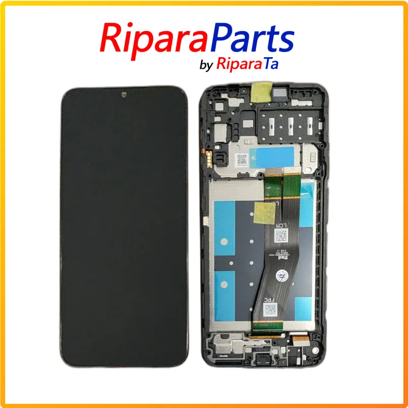 DISPLAY LCD TOUCH FRAME PER SAMSUNG GALAXY A14 SM-A145 SERVICE PACK SCHERMO VETRO NERO