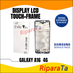 DISPLAY LCD+TOUCH+FRAME SAMSUNG GALAXY A16 4G SM-A165F SERVICE PACK OR