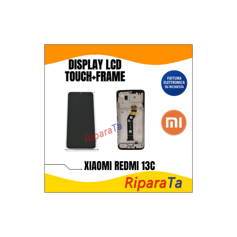 DISPLAY LCD TOUCHSCREEN+FRAME SERVICE PACK XIAOMI REDMI 13C 4G ORIGINA