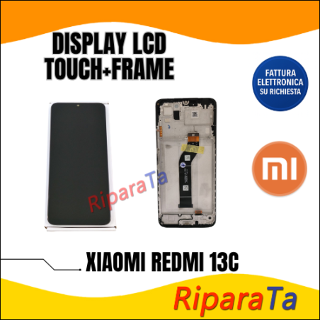 DISPLAY LCD TOUCHSCREEN+FRAME SERVICE PACK XIAOMI REDMI 13C 4G ORIGINA