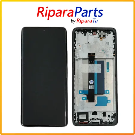 DISPLAY LCD OLED SERVICE PACK PER XIAOMI REDMI NOTE 13 PRO PLUS 5G SCHERMO FRAME NERO
