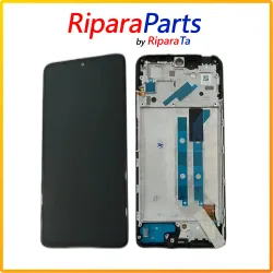 DISPLAY LCD AMOLED SERVICE PACK PER XIAOMI REDMI NOTE 11 PRO 4G 5G / POCO X4 PRO 5G TOUCH FRAME NERO
