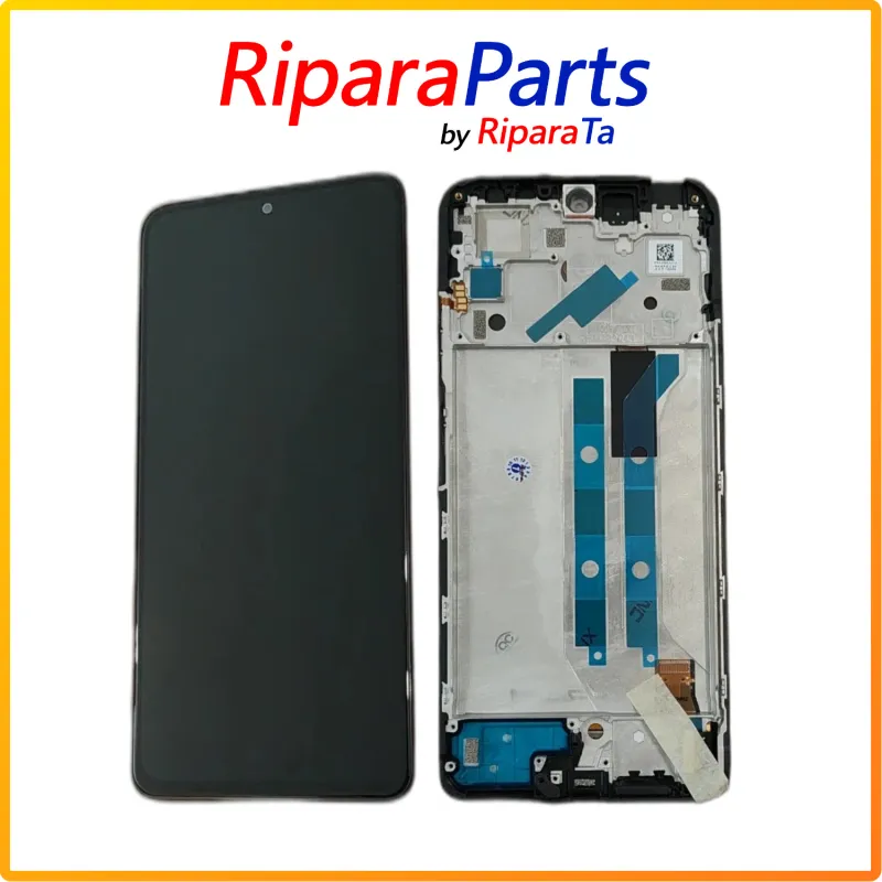 DISPLAY LCD AMOLED SERVICE PACK PER XIAOMI REDMI NOTE 11 PRO 4G 5G / POCO X4 PRO 5G TOUCH FRAME NERO