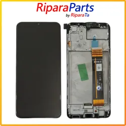 DISPLAY LCD TOUCH FRAME PER SAMSUNG GALAXY A23 5G SM-A236 SERVICE PACK GH82-29735A SCHERMO NERO