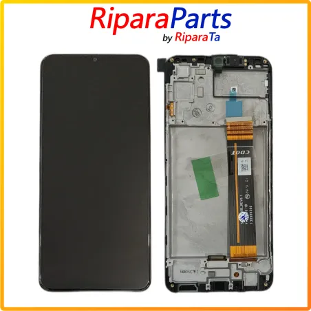 DISPLAY LCD TOUCH FRAME PER SAMSUNG GALAXY A23 5G SM-A236 SERVICE PACK GH82-29735A SCHERMO NERO
