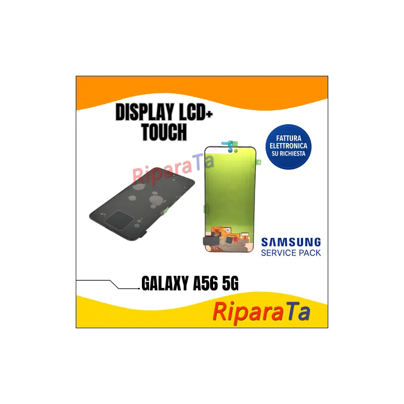 DISPLAY LCD+TOUCH SAMSUNG GALAXY A56 5G SM-A566 SERVICE PACK ORIGINALE NERO