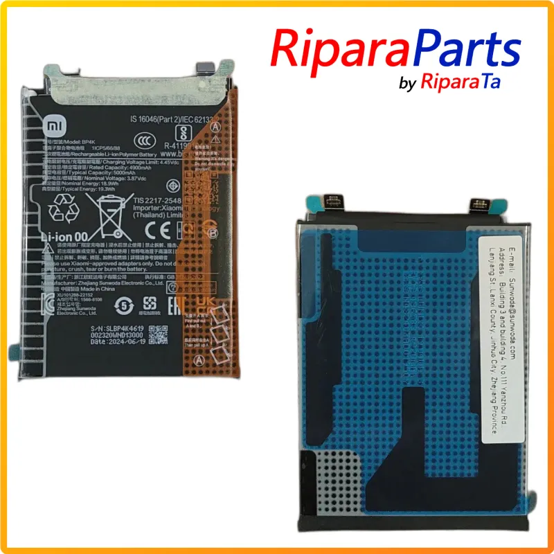 BATTERIA ORIGINALE BP4K PER XIAOMI REDMI NOTE 12 PRO 5G / POCO X5 PRO 5G / POCO F5 5000mAh