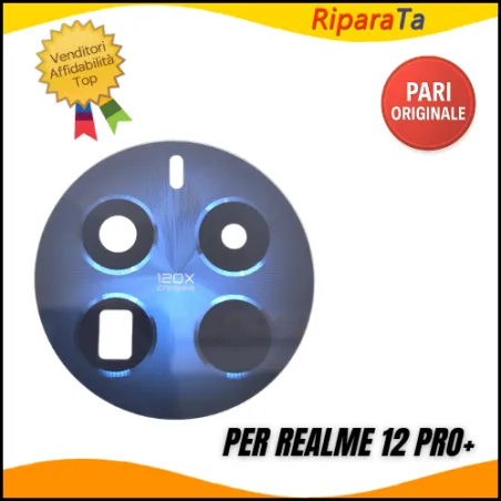 VETRINO VETRO LENTE REALME 12 PRO+ BLU FOTOCAMERA CAMERA POSTERIORE