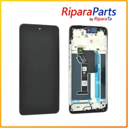 DISPLAY LCD TOUCH+FRAME ORIGINALE PER MOTOROLA MOTO G57 5G XT2537-2 NERO