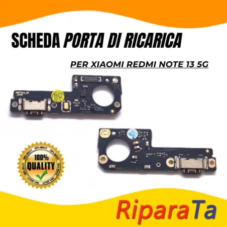 PCB Connettore + Microfono per Xiaomi Redmi Note 13 5G ORIGINALE