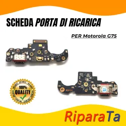 PCB Connettore + Microfono per Motorola Moto G75 ORIGINALE