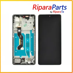 DISPLAY LCD TOUCH+FRAME ORIGINALE PER MOTOROLA MOTO G85 5G SERVICE PACK SCHERMO NERO