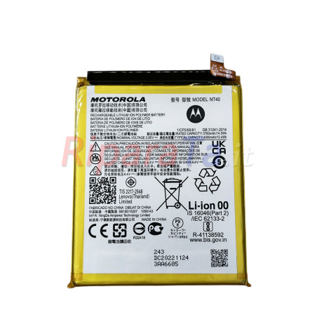 BATTERIA ORIGINALE NT40 MOTOROLA MOTO E20 ( 2021 ) XT2155 4000MaH | Ri