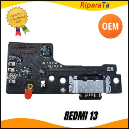 CONNETTORE RICARICA XIAOMI REDMI 13 2404ARN45A 24040RN64Y DOCK PCB MICROFONO OEM