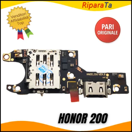 CONNETTORE RICARICA HONOR 200 LITE LLY-NX1 DOCK PCB MICROFONO PARI ORIGINALE