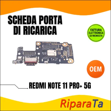 PCB CONNETTORE RICARICA XIAOMI REDMI NOTE 11 PRO PLUS 5G 21091116UG DOCK OEM