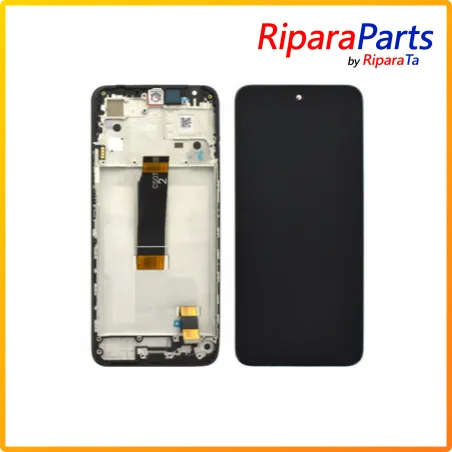 DISPLAY LCD TOUCH+FRAME ORIGINALE PER XIAOMI REDMI 12 4G SERVICE PACK SCHERMO NERO