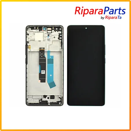 DISPLAY AMOLED TOUCH+FRAME ORIGINALE PER XIAOMI REDMI NOTE 14 PRO 4G SERVICE PACK SCHERMO NERO